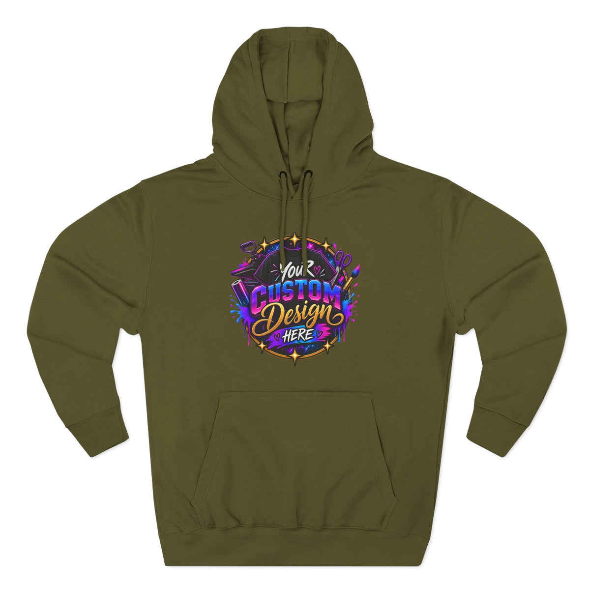 Custom Graphic Hoodie - Your Custom Design Here Fleece Pullover