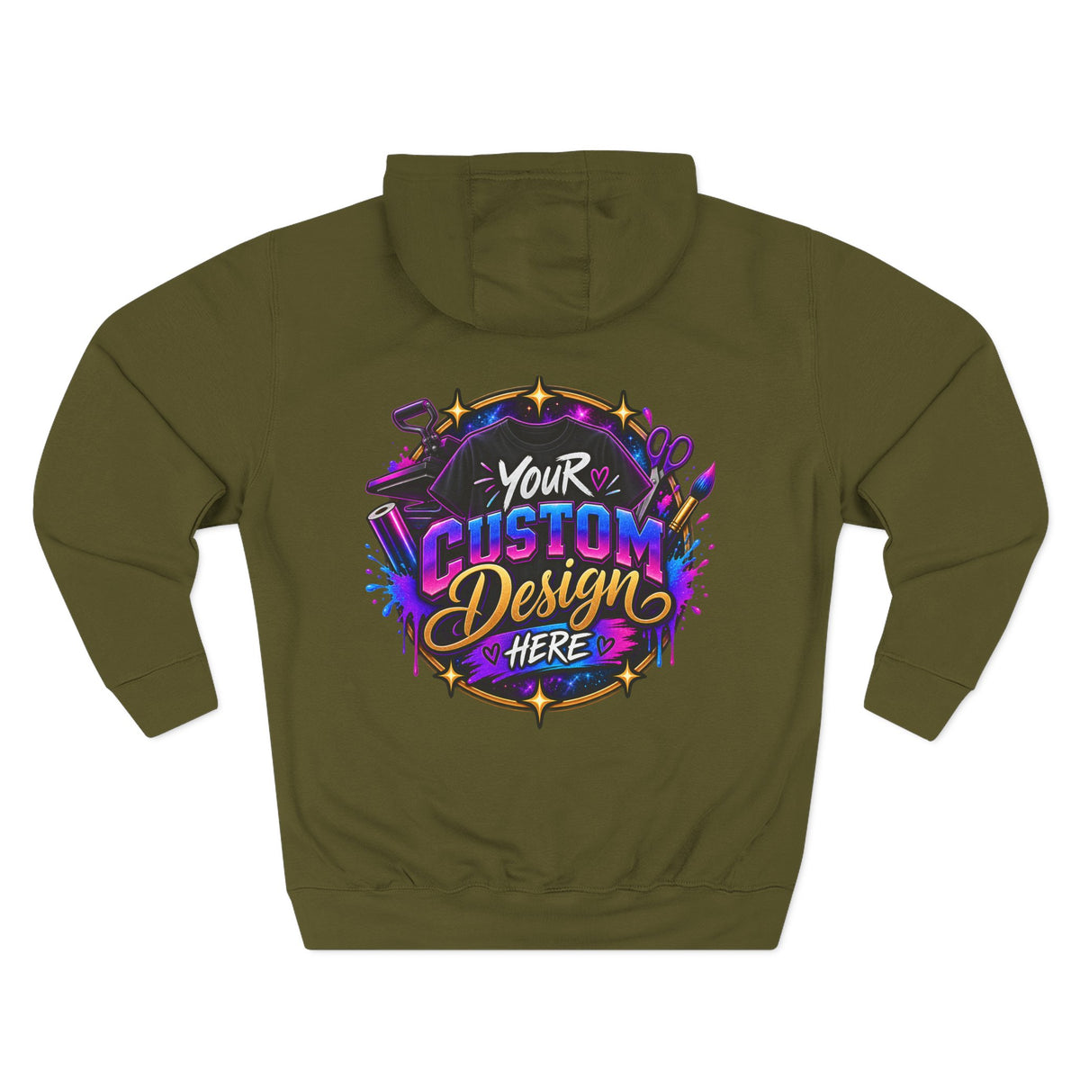 Custom Graphic Hoodie - Your Custom Design Here Fleece Pullover