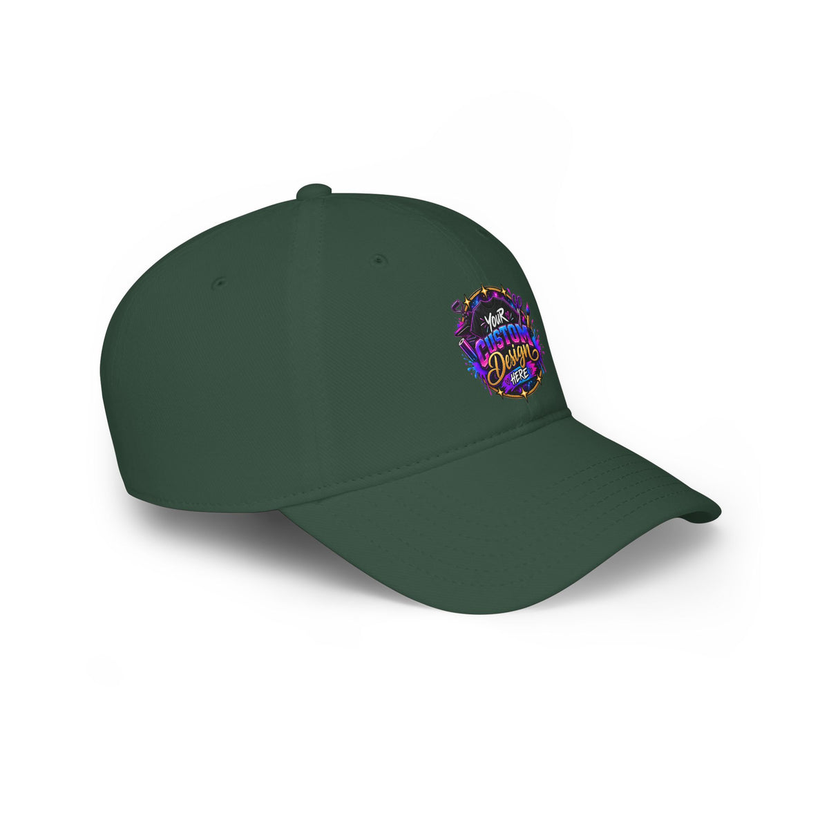 Low Profile Baseball Cap — Custom Vibrant Logo Hat