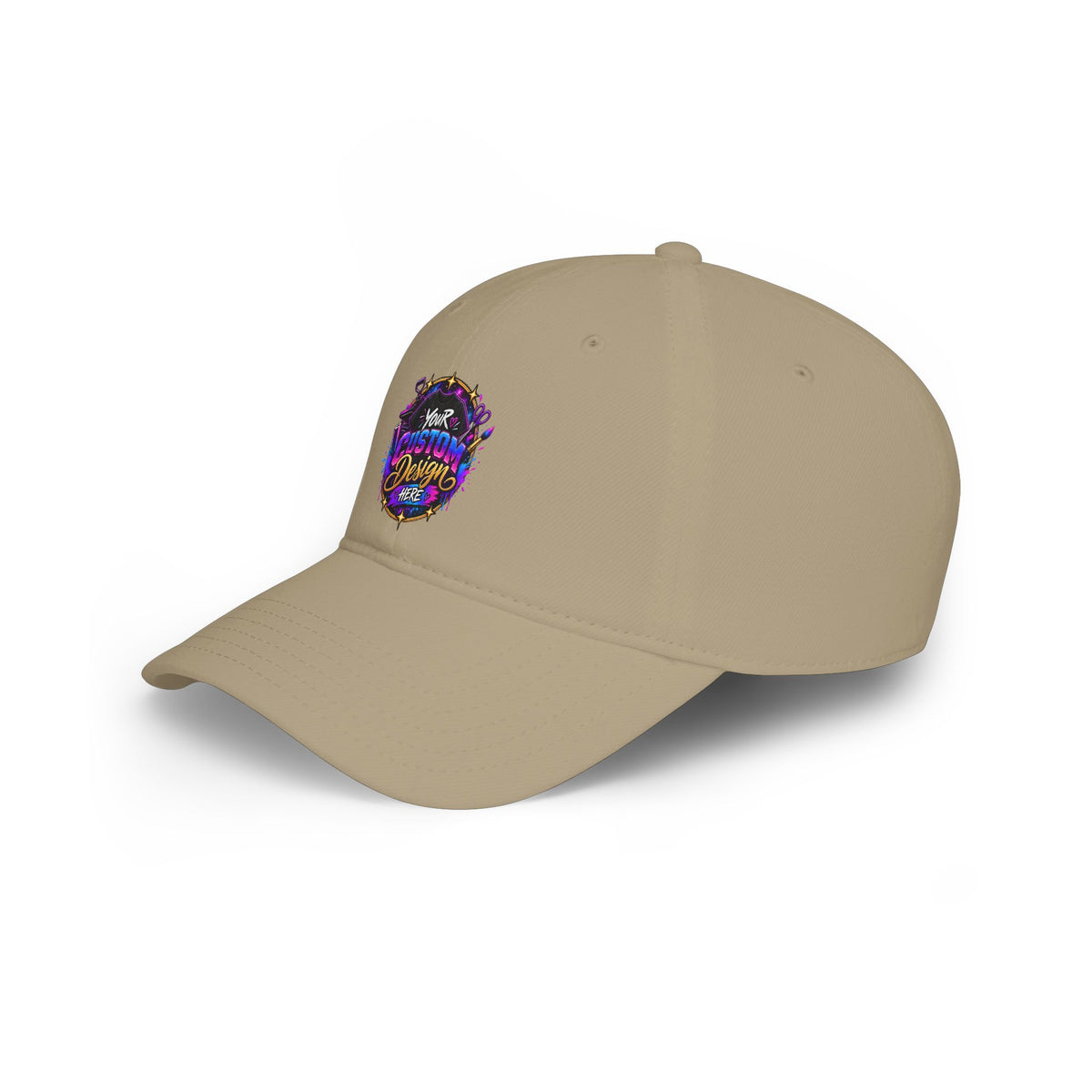 Low Profile Baseball Cap — Custom Vibrant Logo Hat