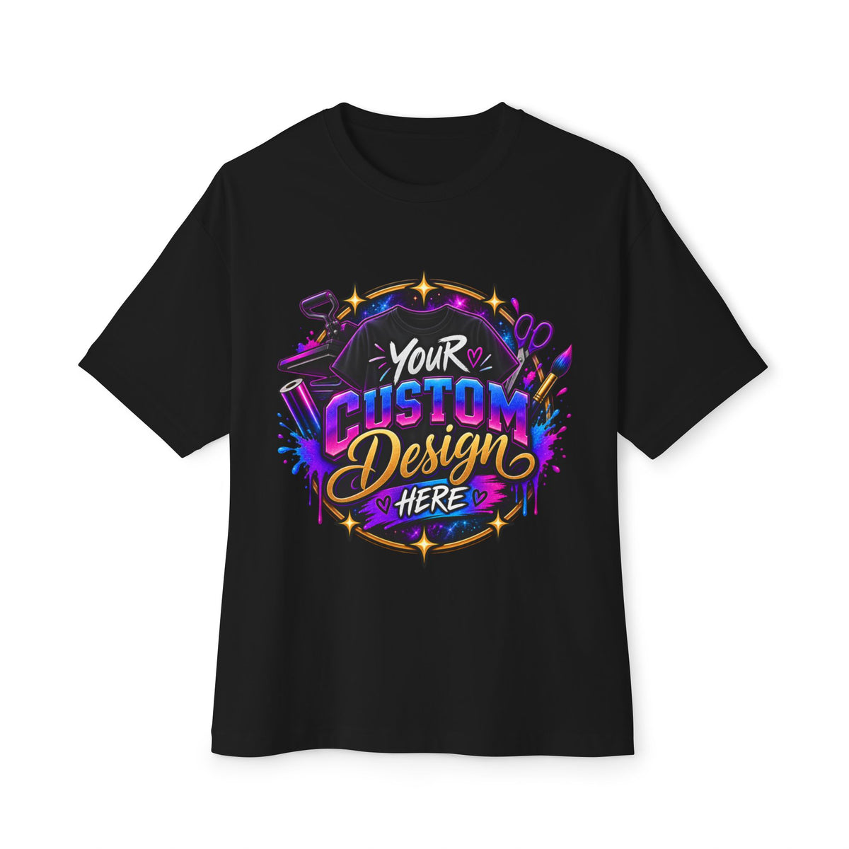 Graphic Tee — 'Custom Design' Chest Print