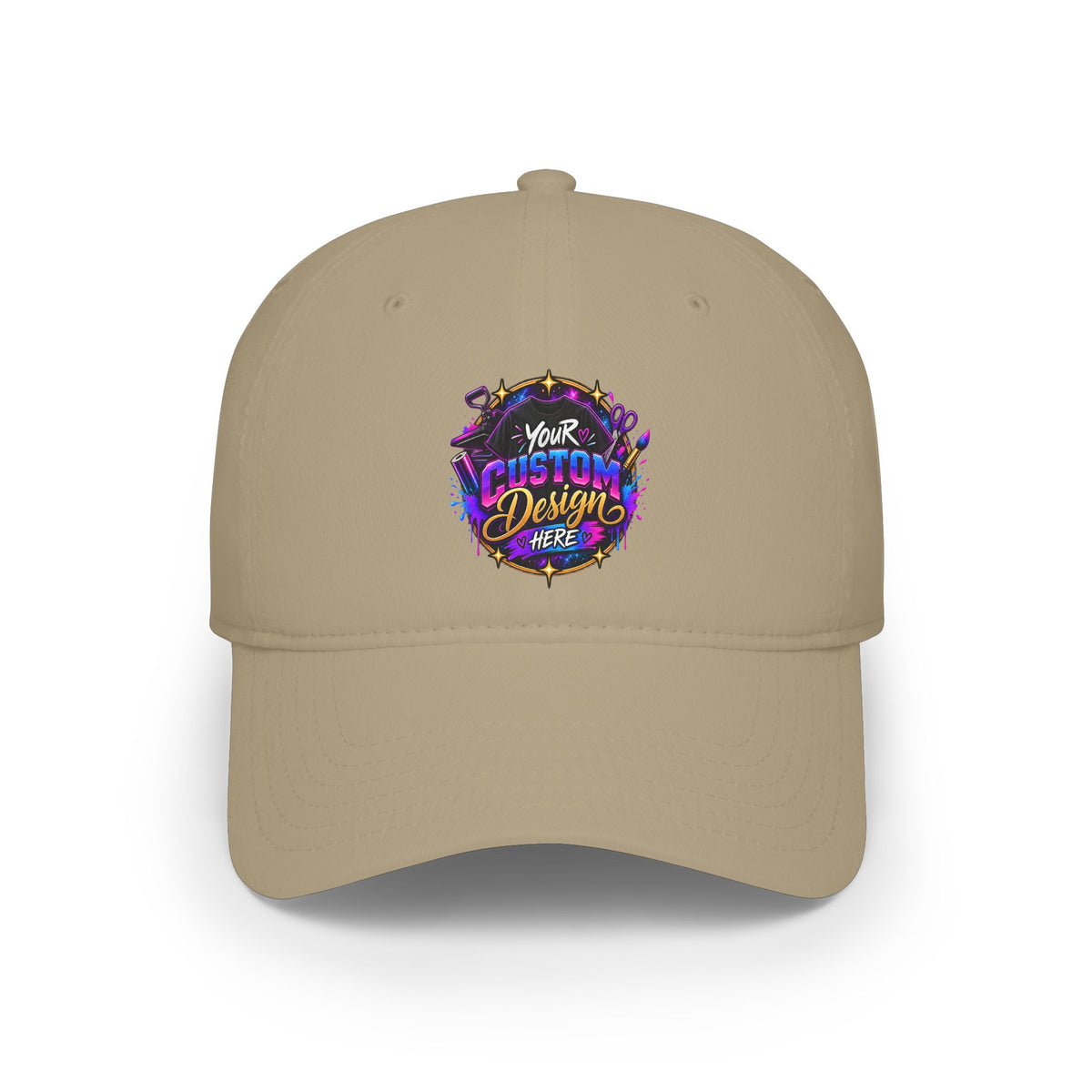 Low Profile Baseball Cap — Custom Vibrant Logo Hat