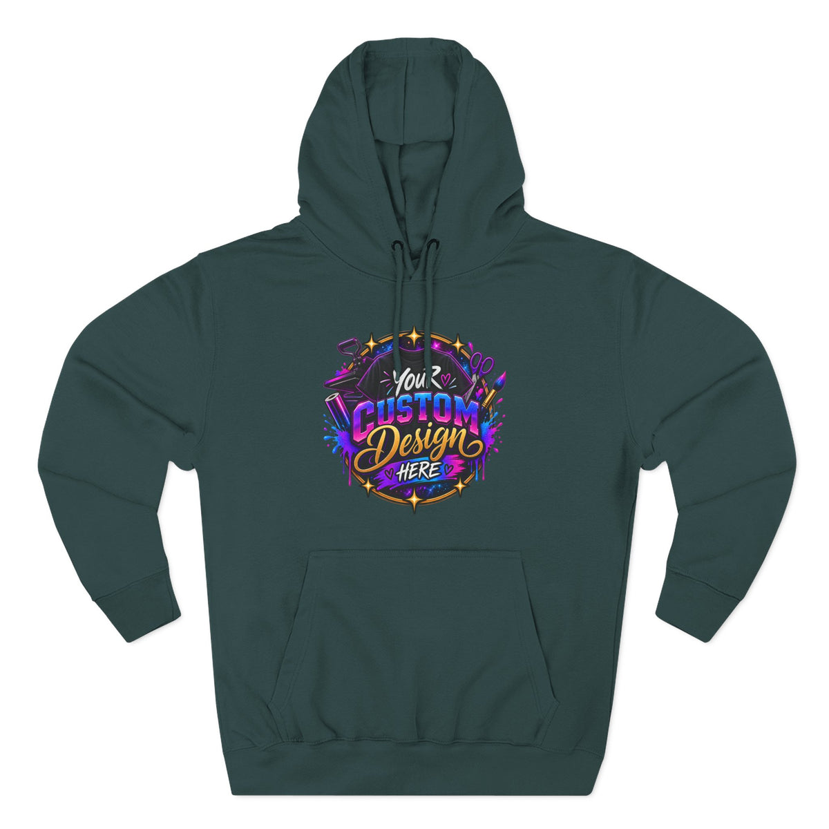 Custom Graphic Hoodie - Your Custom Design Here Fleece Pullover