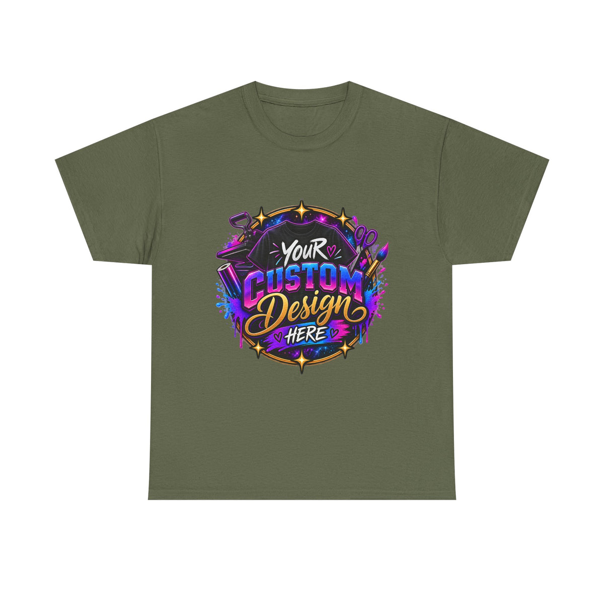 Custom Design Graphic Tee — "Your Custom Design Here"