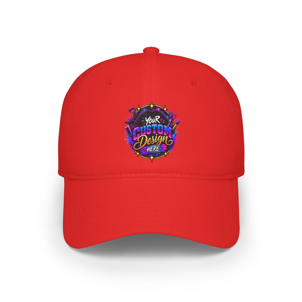 Low Profile Baseball Cap — Custom Vibrant Logo Hat
