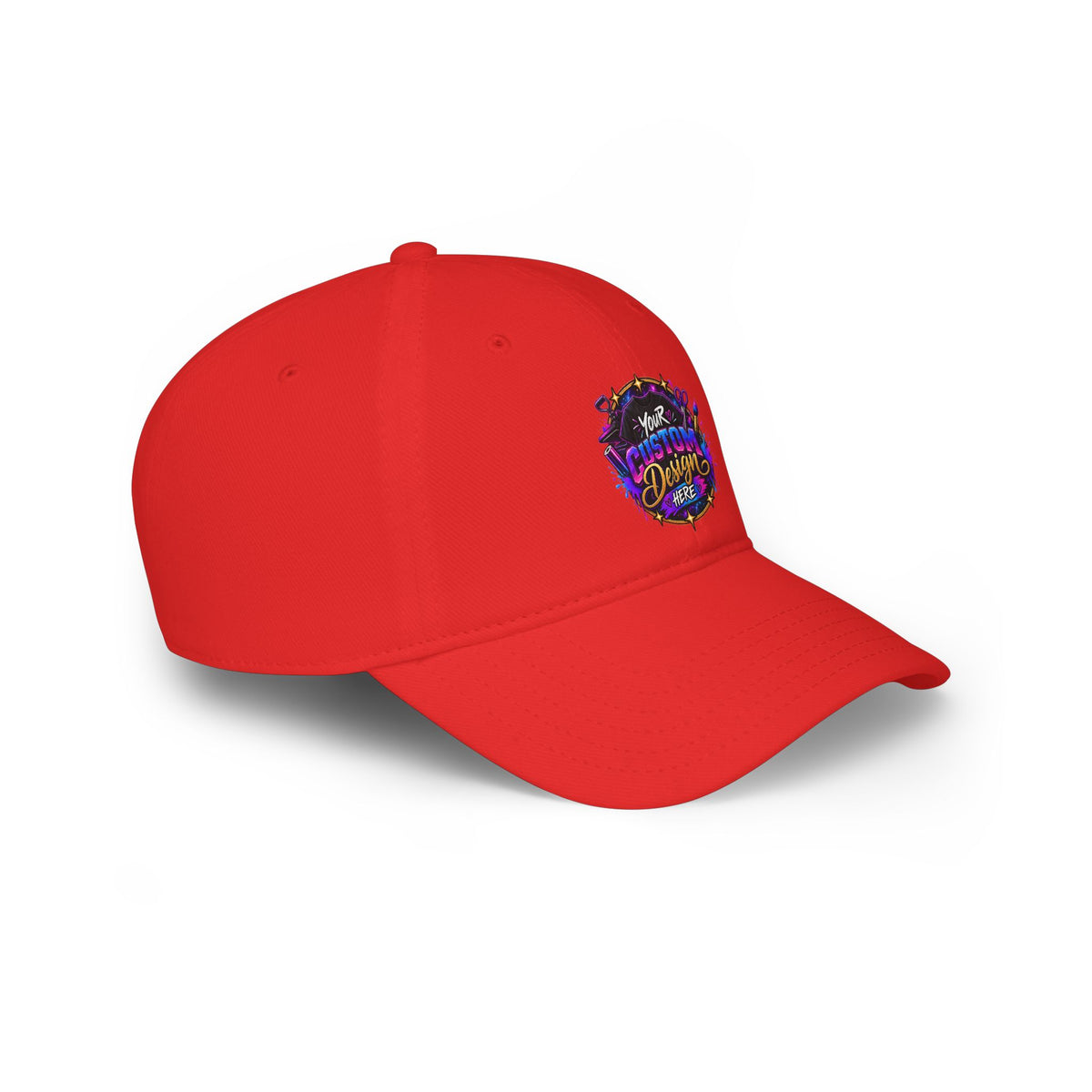 Low Profile Baseball Cap — Custom Vibrant Logo Hat