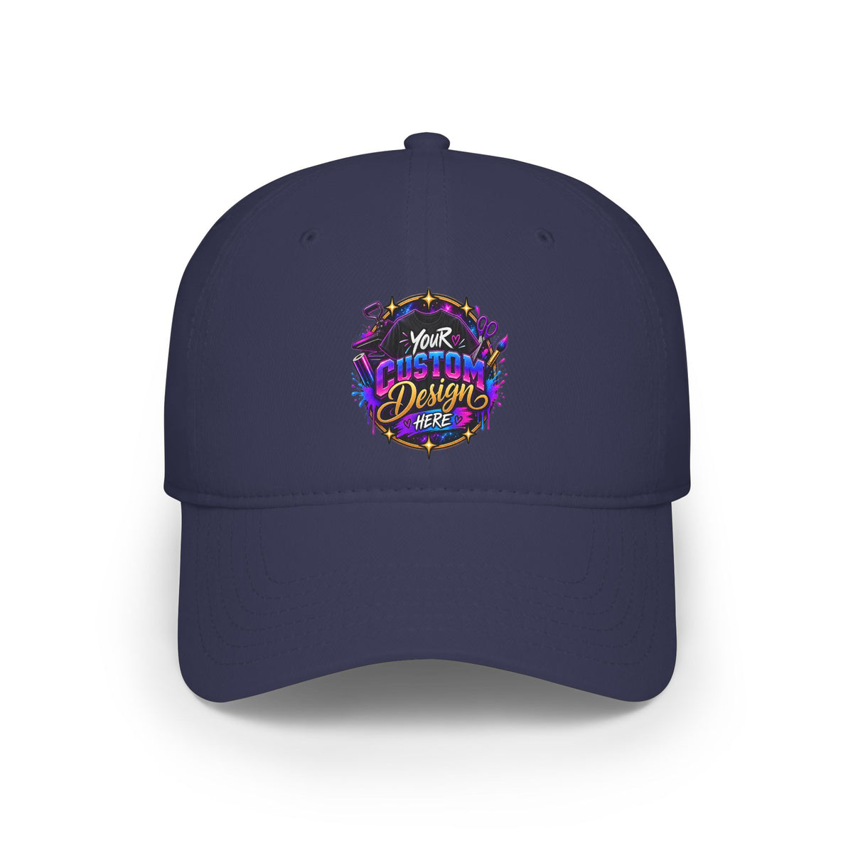 Low Profile Baseball Cap — Custom Vibrant Logo Hat