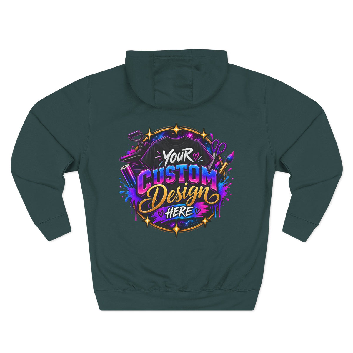 Custom Graphic Hoodie - Your Custom Design Here Fleece Pullover