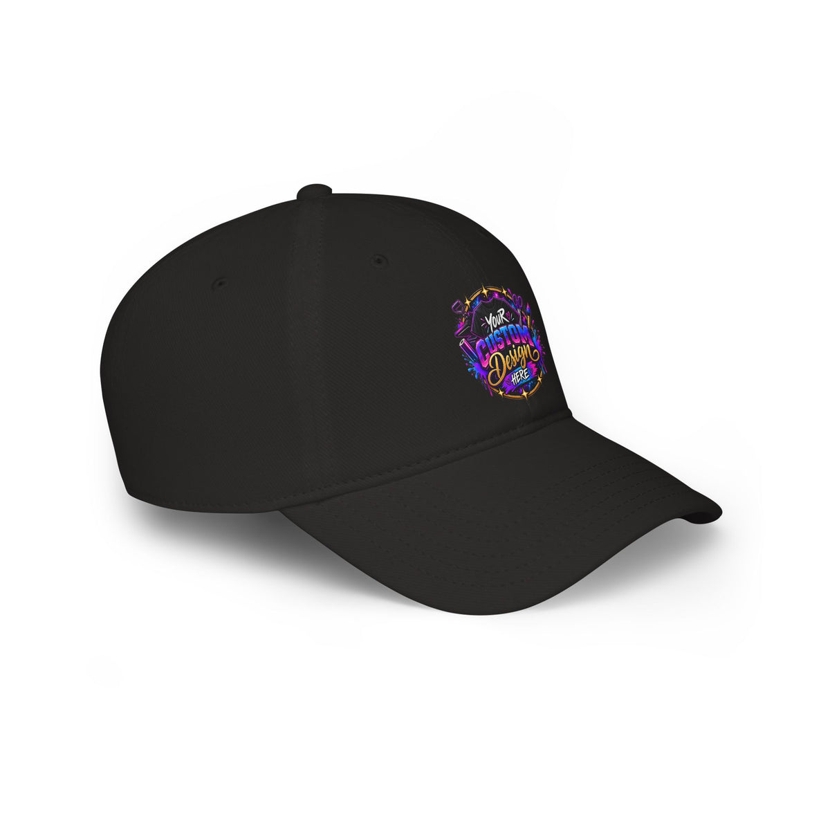 Low Profile Baseball Cap — Custom Vibrant Logo Hat
