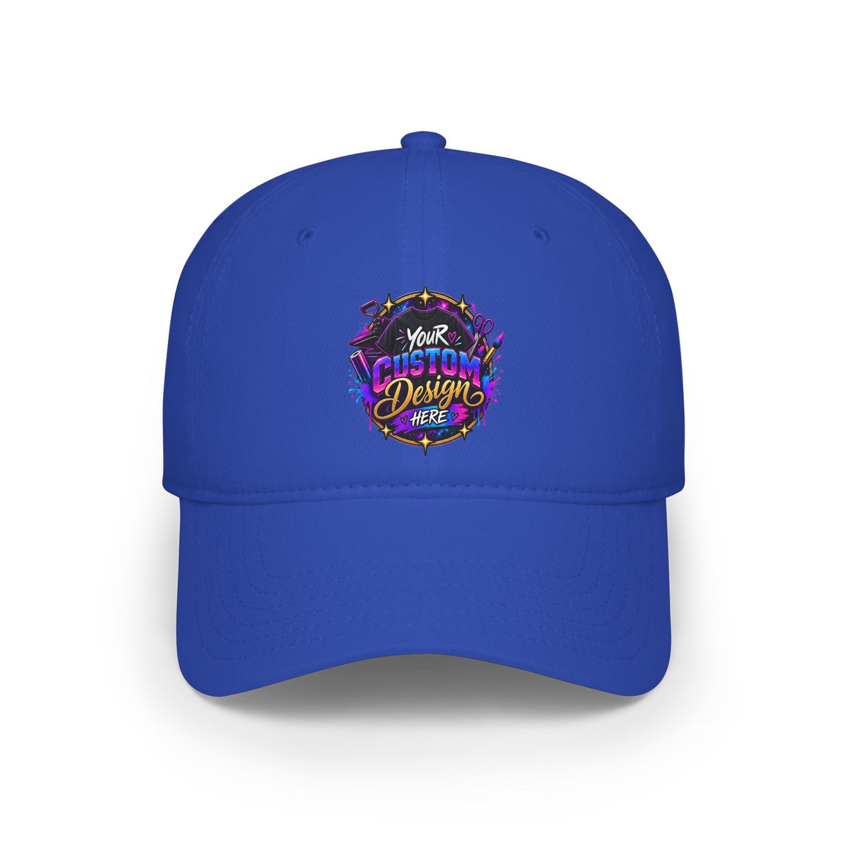 Low Profile Baseball Cap — Custom Vibrant Logo Hat