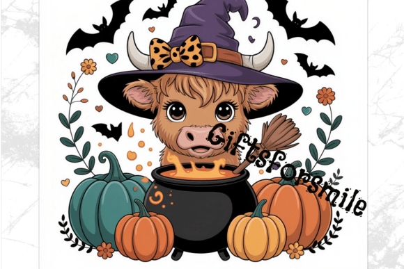 UV 20oz Cute-Halloween-Cow-Witch-Tumbler