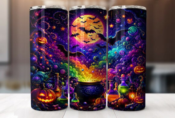 UV Spooky Halloween 20oz Tumbler Wrap
