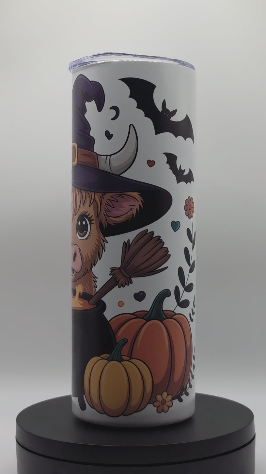 UV 20oz Cute-Halloween-Cow-Witch-Tumbler